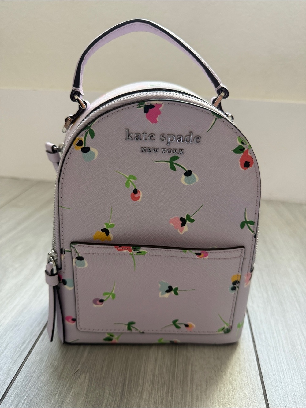 Kate Spade Wildflower Ditsy Convertible Backpack (Purple)